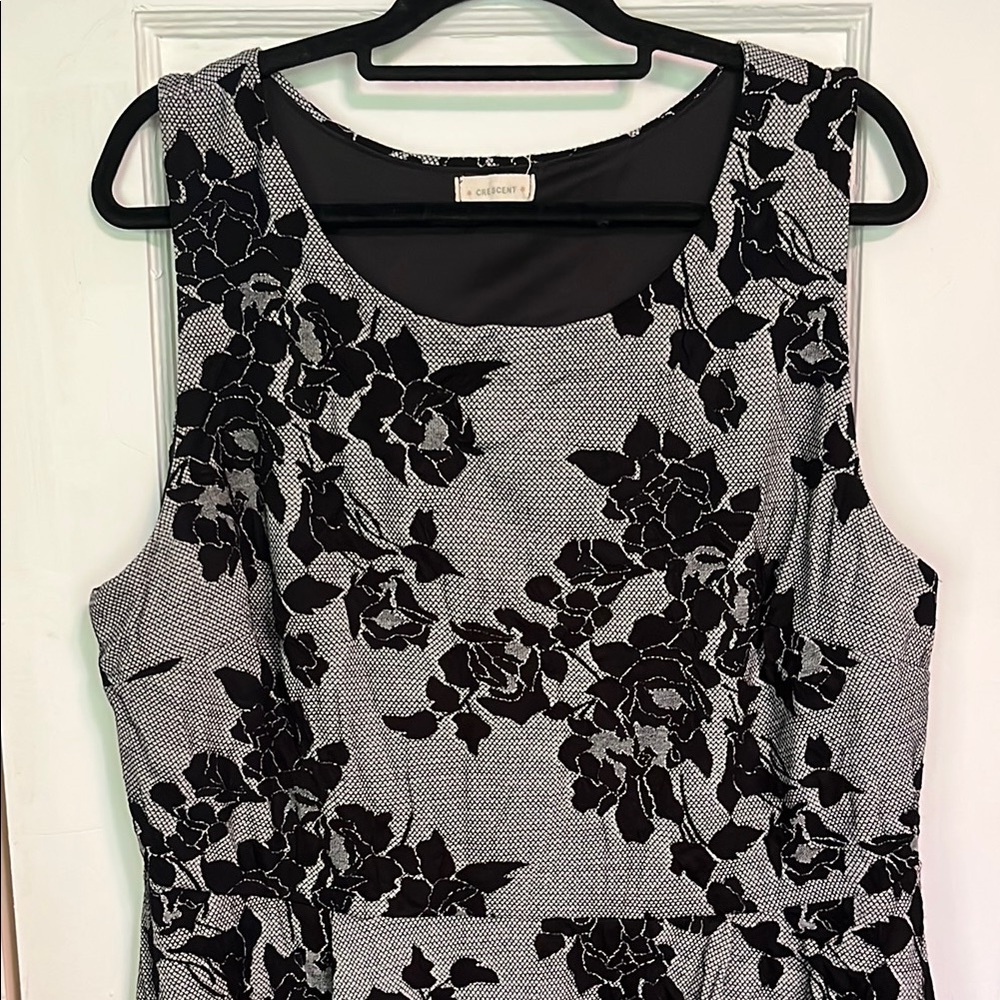 Crescent Black and White A-Line Mini Dress